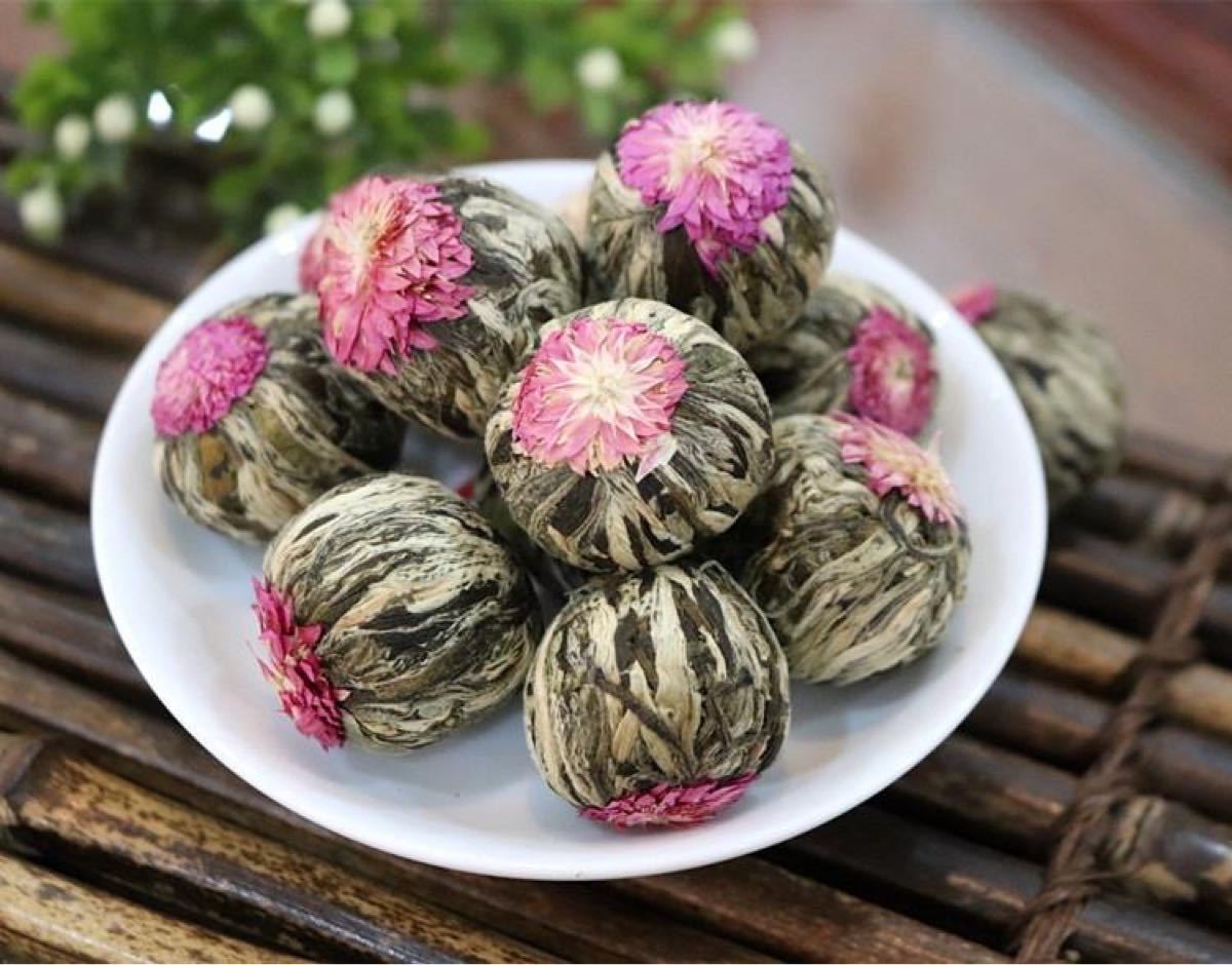 中国茶　ジャスミン茶　花咲く工芸茶　20個セット