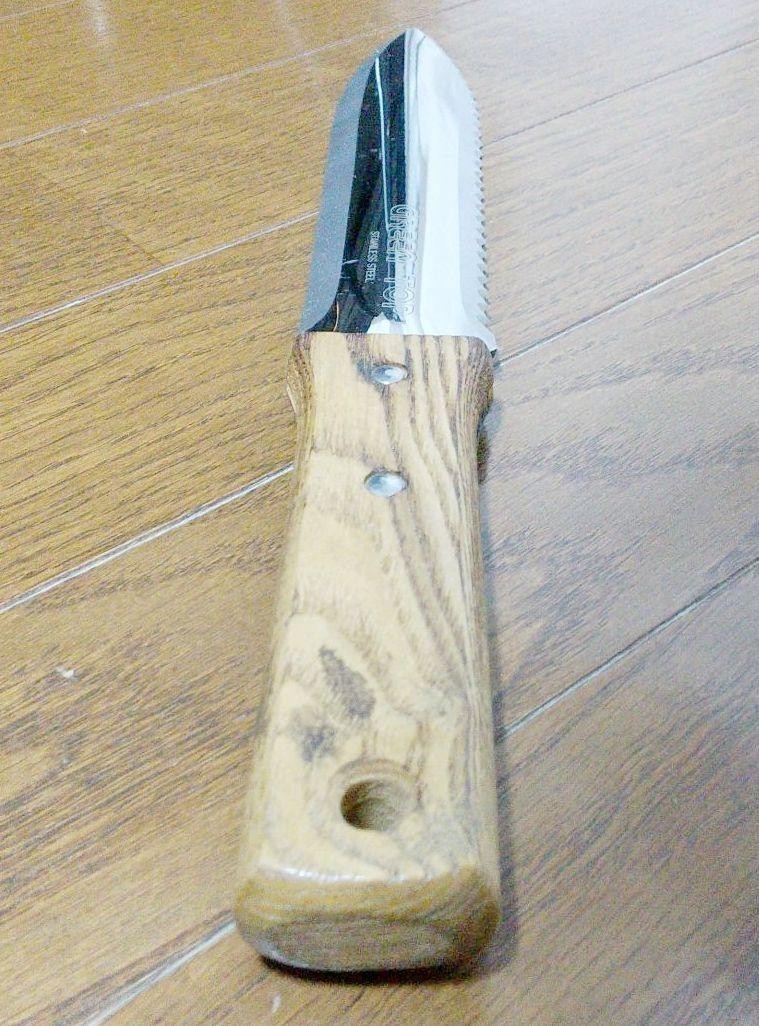 ステンレス製 ナイフ スコップ 庭 両刃型 全長 318m/刃長:170mm バタフライナイフ