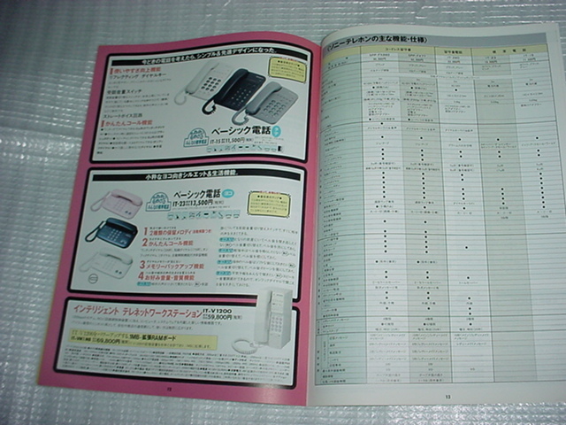 1991 year 8 month SONY telephone machine. general catalogue 