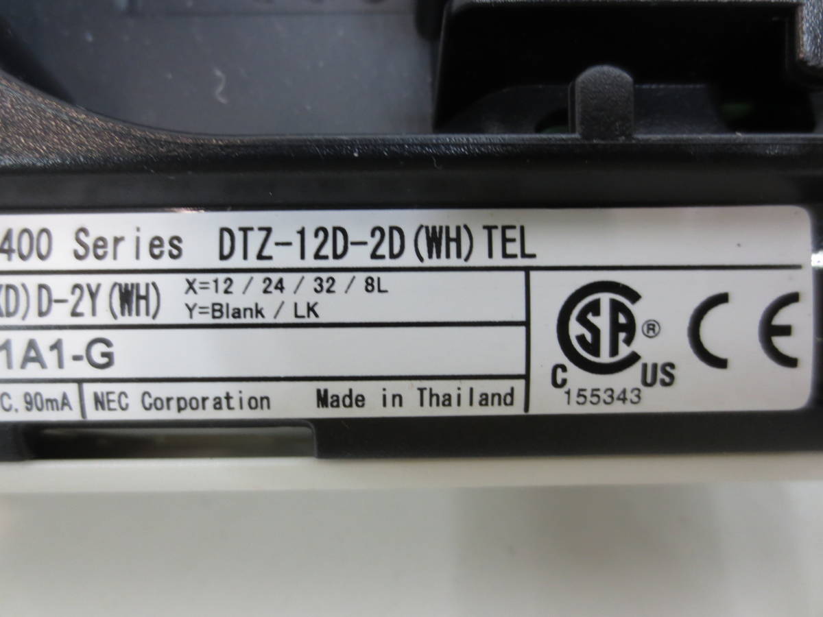 ▲▽NEC ビジネスホン　DTＺ-12D-2D(WH)TEL 領収書可7△▼_画像3