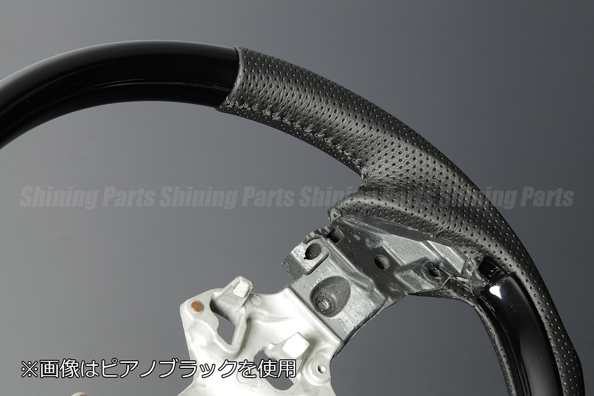 10系/50系 C-HR 純正交換 コンビ ステアリング [ピアノブラック/黒革] エアバッグ対応 ハンドル パンチングレザー ZYX10/NGX10/NGX50 CHR_画像4