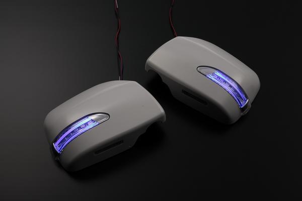 L150系ムーヴカスタム LEDウインカーミラー フット付 w09/青WM有