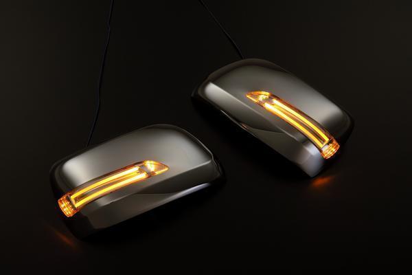 Revier 200系 ランドクルーザー LED ウィンカードアミラー [未塗装/ポジション青光] カバー交換式 ウインカーミラー ドアミラー ランクル_画像2