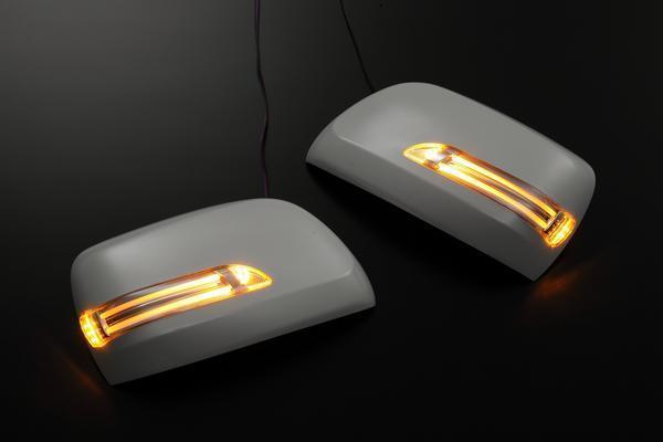 Revier 200系 ランドクルーザー LED ウィンカードアミラー [純正色070ポジ青光] カバー交換式 ウインカーミラー ドアミラー ランクル_画像2