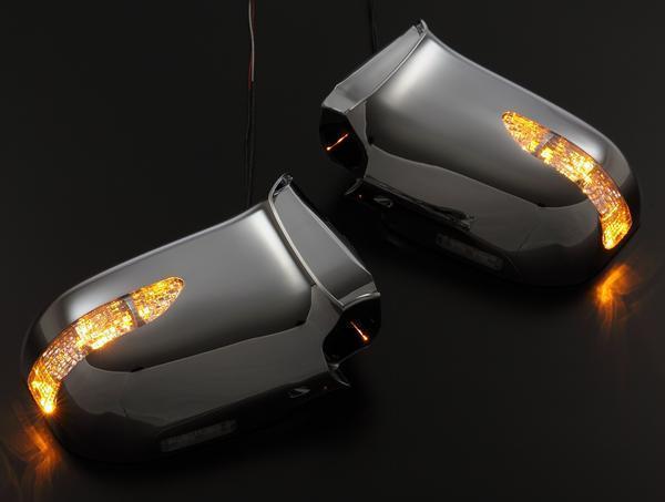 E51系 エルグランド 前期 LED ウインカーミラー フットランプ付 純正色QX1塗装済み パール カバー交換式 ミラー ウィンカー_画像2