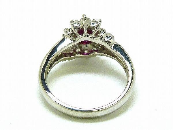 ☆新品☆『ルビー0.83ct ダイヤモンド0.38ct』Pt900デザインリング レディース 中央宝石研究所鑑別書付き【送料無料】_画像6