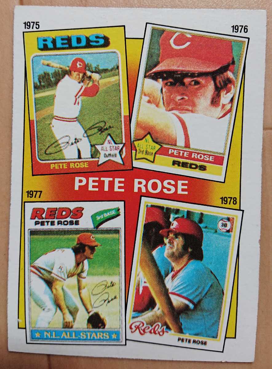 ★PETE ROSE TOPPS 1986 #5 MLB メジャーリーグ 大リーグ ピート ローズ CINCINNATI REDS シンシナティ レッズ LEGEND 激めん 賭博_画像1