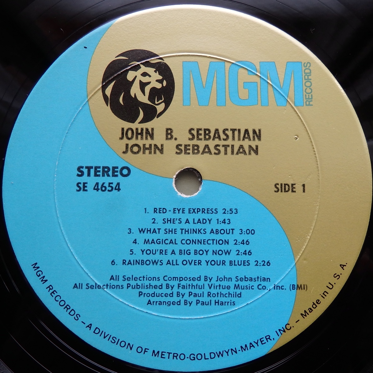 LP JOHN B. SEBASTIAN MGM SE-4654 米盤 CUTあり_画像5