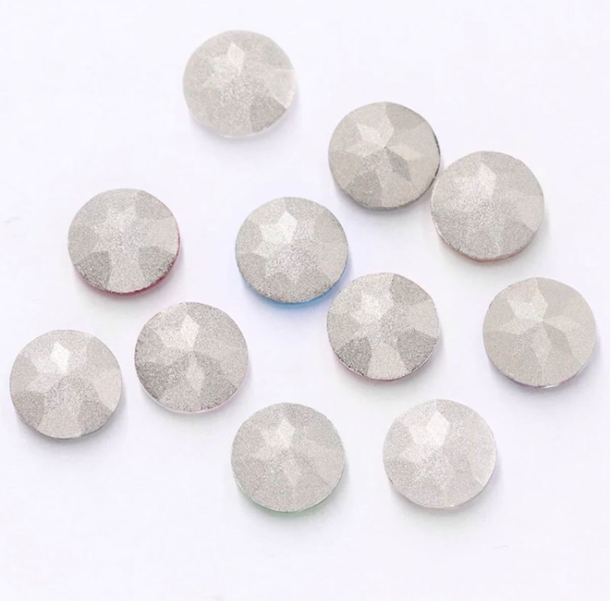 ガラス ストーン クリスタル ミックスカラー 8mm 14pcs セルフネイル キラキラビジュ ネイルパーツ