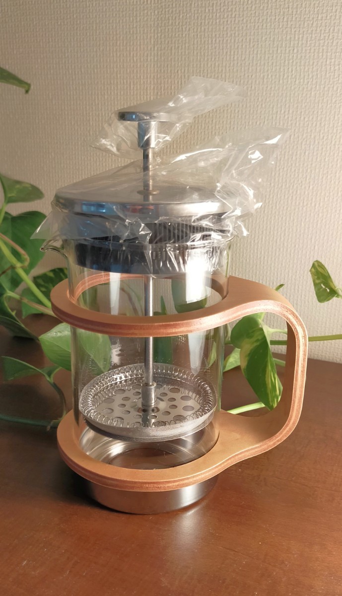 ティーポット プレス式抽出 紅茶 ガラス製 