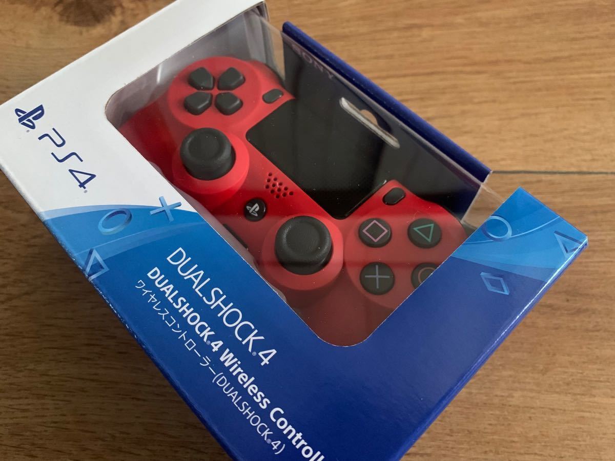 PS4 ☆ ワイヤレスコントローラー ☆ DUALSHOCK4 マグマレッド ☆ 押印無し ☆ 納品書対応品 ☆ 7月購入 