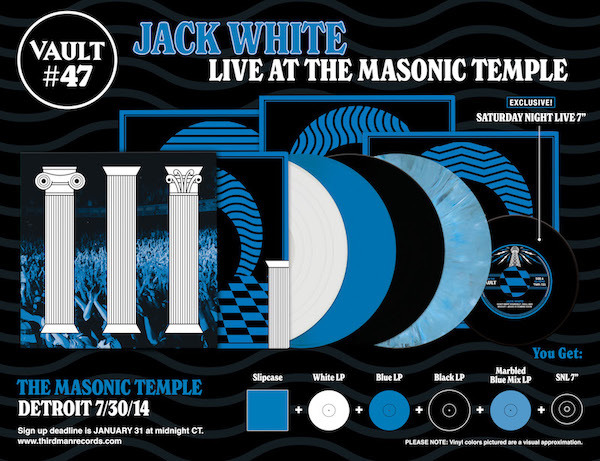 Jack White ジャック・ホワイト Live at the Masonic Temple アナログ レコード LP+7inch 新品 The White Stripes The Raconteurs