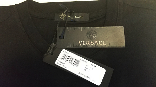 ☆彡VERSACEヴェルサーチヴィンテージロゴブラックTシャツ レディースL