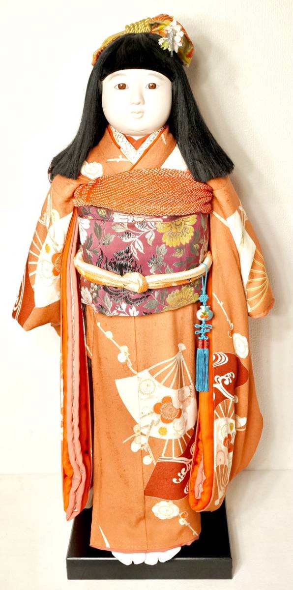 ヤフオク! - 大正~昭和初期 市松人形 高さ93㎝ 味わいの古布を纏った...