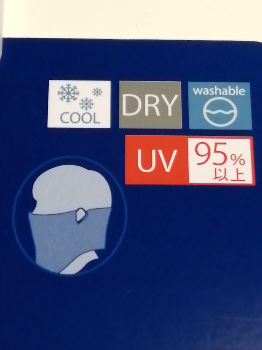 【未使用品】OUTDOOR  フェイスカバー  COOL UV95％カットDRY 男女兼用 ネイビー 紺色