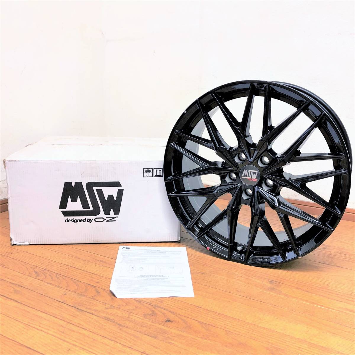 MSW50/ホイール/19インチ/8.5/ホイール1本のみ/ドラゴンスポーツ/by OZ Racing/アルミ/OZ/5穴/ET43/PCD112×5/グロスブラック/車/カスタム_画像1