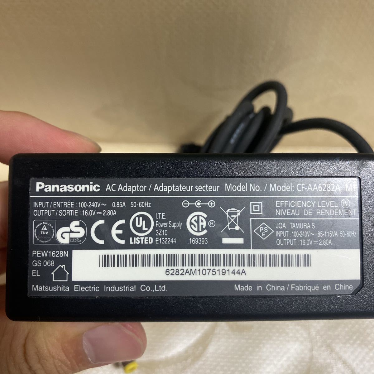 【T-47】▲ Panasonic　型：CF-AA6282A output：16V-2.80A_画像2