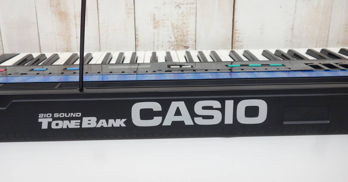  retro music *CASIO Casio *210 SOUND TONE BANK electron keyboard *MODEL CT-615C * accessory AC adapter 