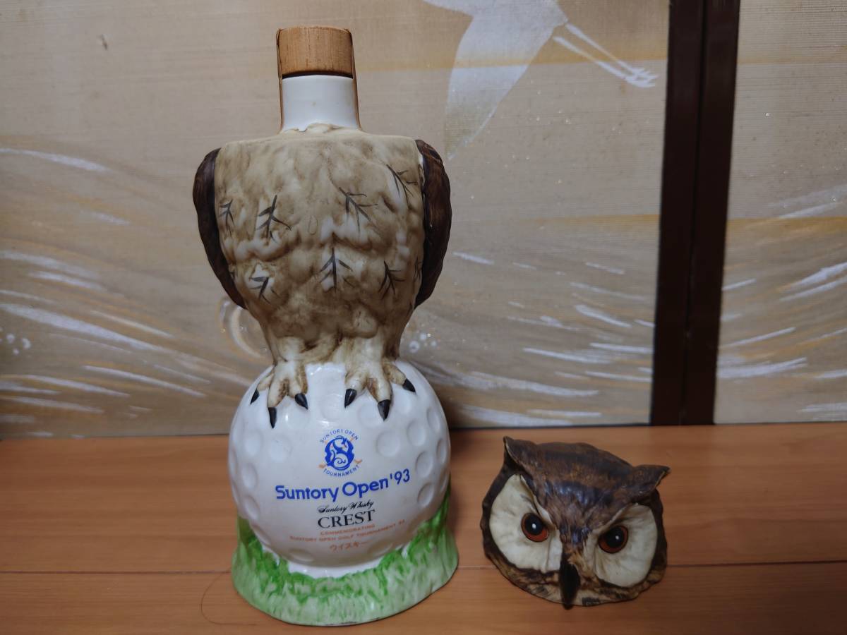 □即決□希少 サントリー クレスト 12年 オープン 93 陶器 記念 ゴルフ