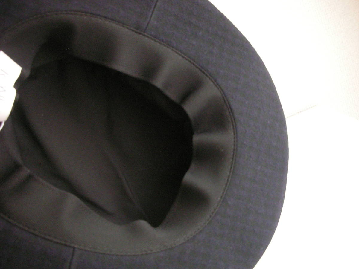 K106 новый товар 18,000 иен 60cmkami черновой kaKAMILAVKA хлопок шляпа панама шляпа шляпа ведро шляпа bake - в клетку черный темно-синий 