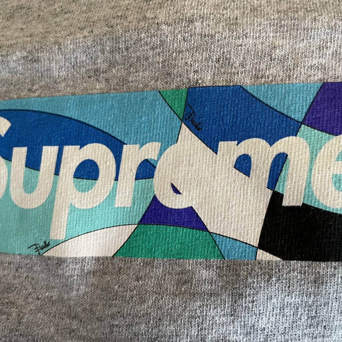 【新品 未使用 正規品】Supreme Emilio Pucci Box Logo Tee THT Blue (SS21) サイズM_画像4