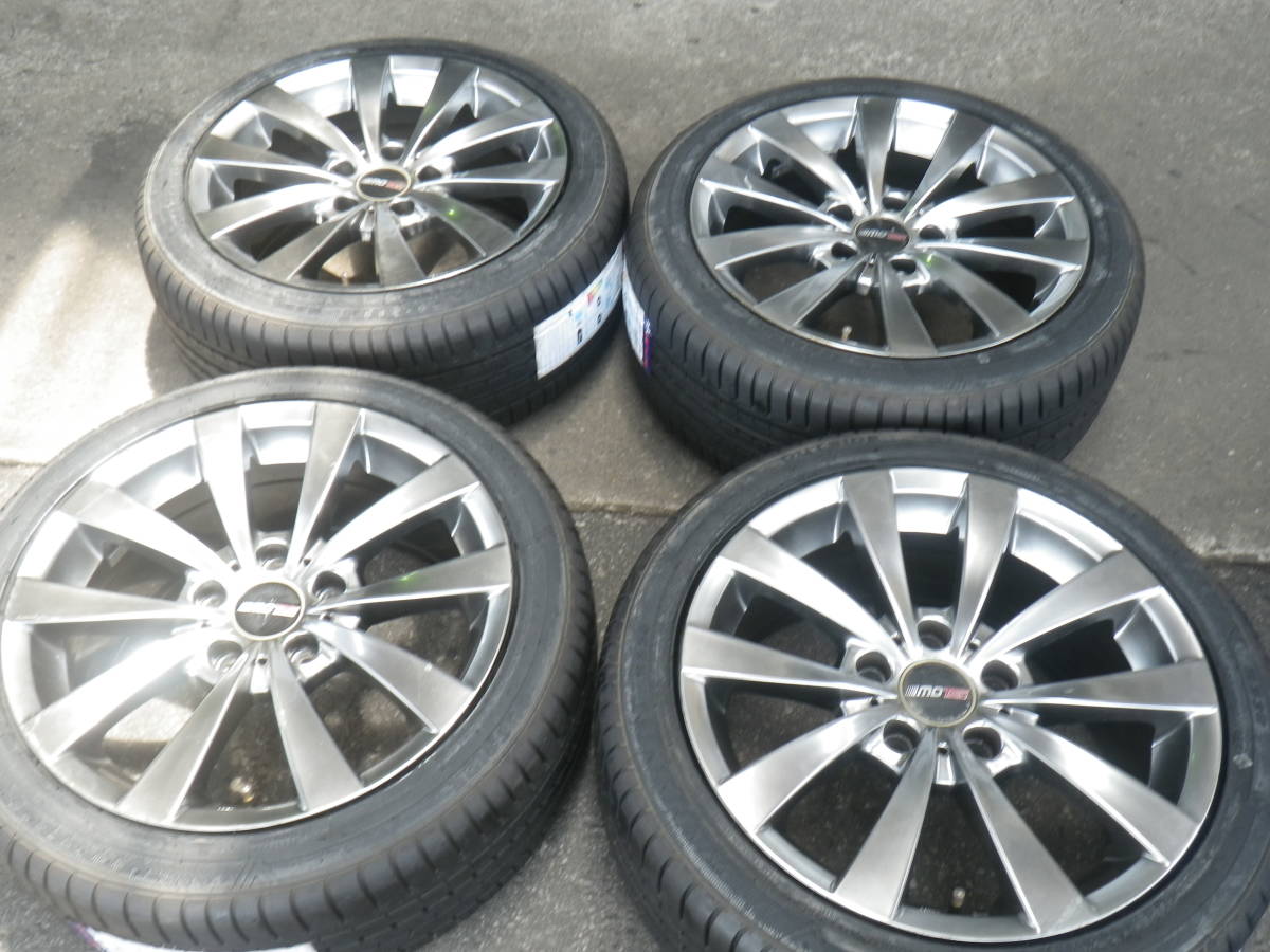 17インチアルミセット 新品タイヤ ウインラン 225/45R17& 中古ホイール 8J×17 +43 5H/120 4本セット BMW1シリーズ 3シリーズ 等_画像1