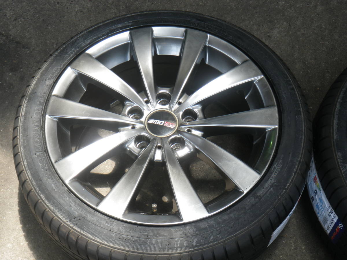 17インチアルミセット 新品タイヤ ウインラン 225/45R17& 中古ホイール 8J×17 +43 5H/120 4本セット BMW1シリーズ 3シリーズ 等_画像2