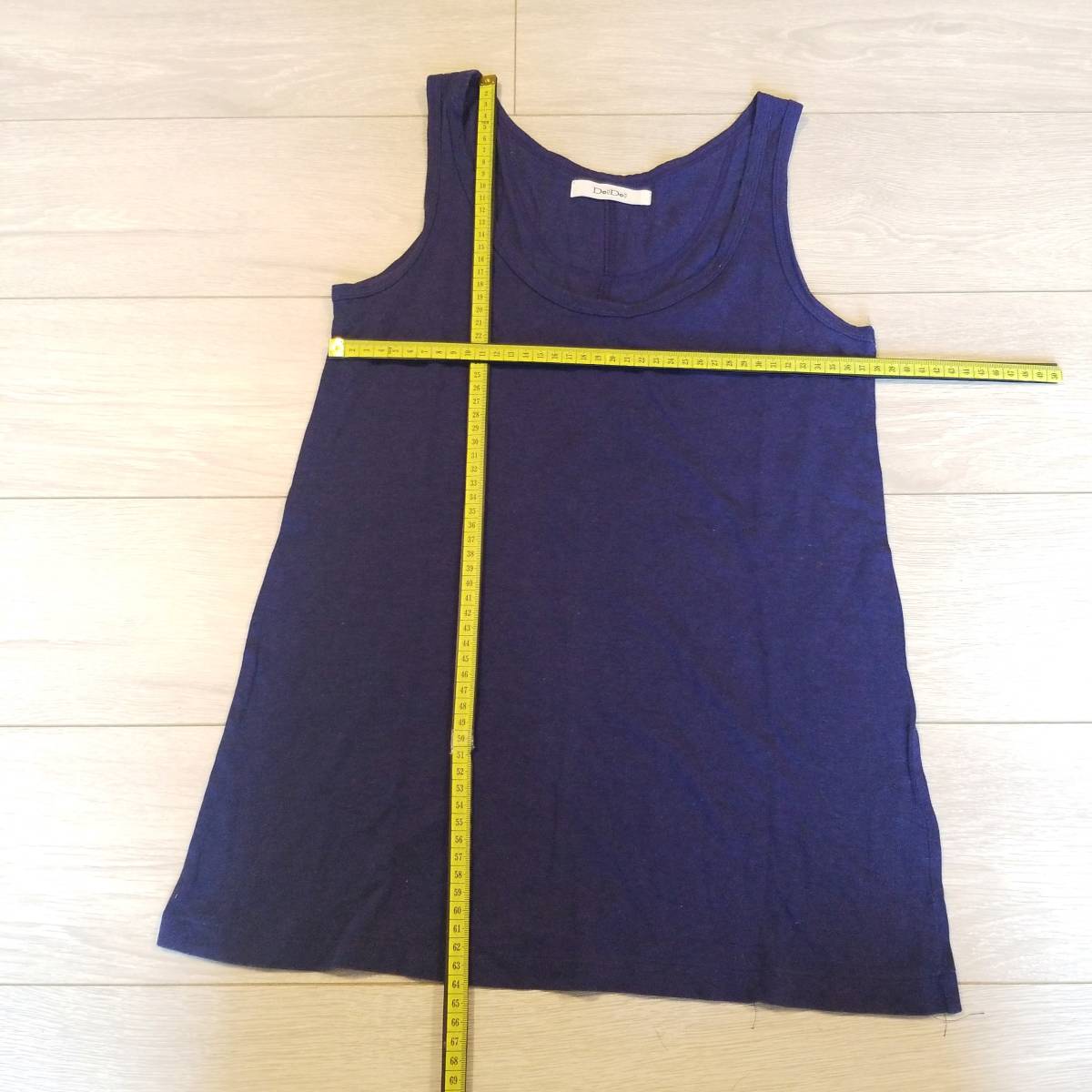 M682 DOUDOUduduF size lady's sleeveless shirt tank top tops plain purple series purple series 