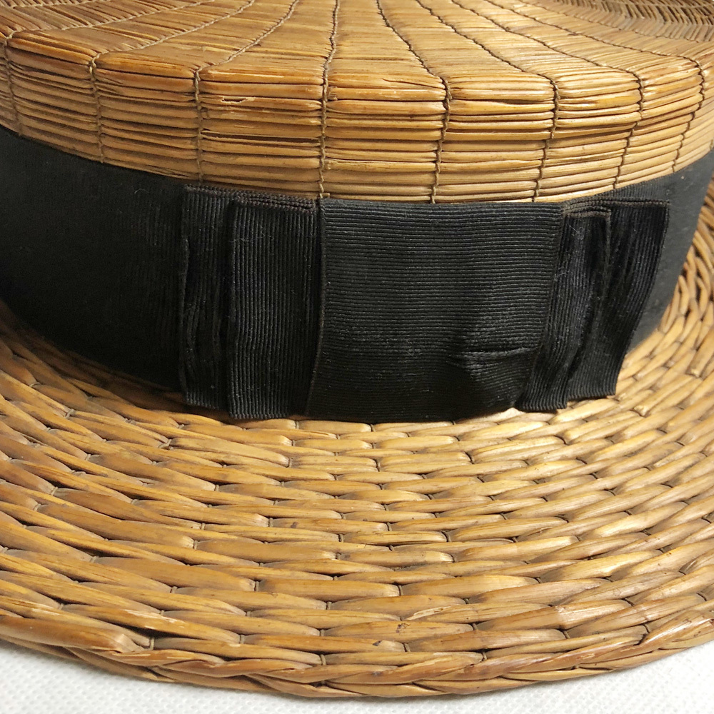 貴重! 20s 30s SWISS YEDDO 56CM スイス イェド BOATER ボーター HAT