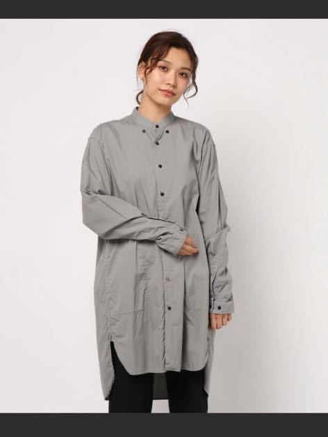 1 times put on beautiful goods * plan te-shonPlantation L-linegi The oks/ blouse * gray 