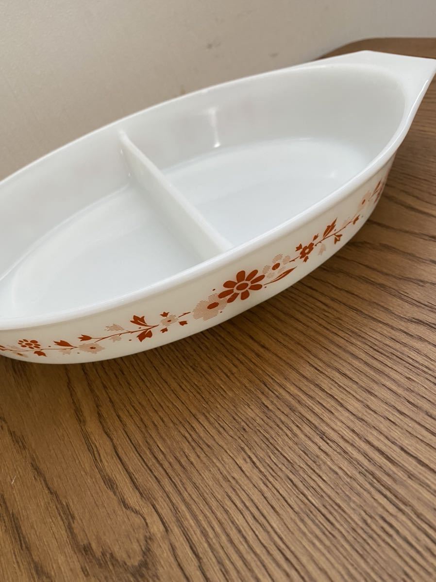  beautiful goods * Pyrex PYREXkya Serow ru1 1/2QUART floral print oven wear * Old Pyrex 