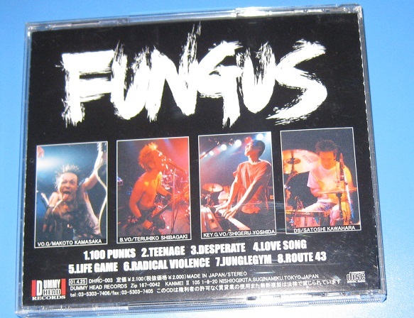 ♪♪希少CD！！ ファンガス　 「100 PUNX」 帯付 FUNGUS 入手困難　鎌坂誠 トレイシー TRACY ♪♪_画像3