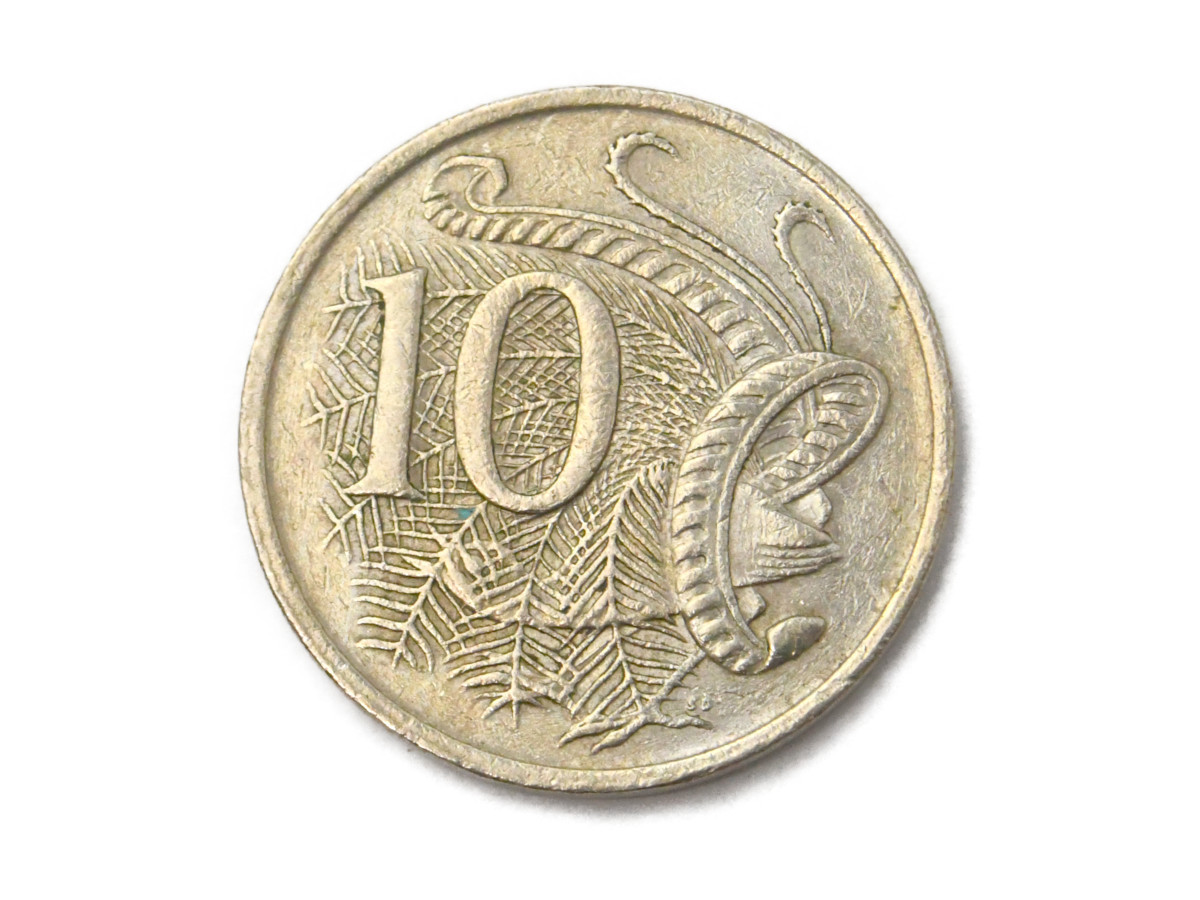 【オーストラリア　コトドリ鳥 1978年】10セント 1978年 コイン_画像1