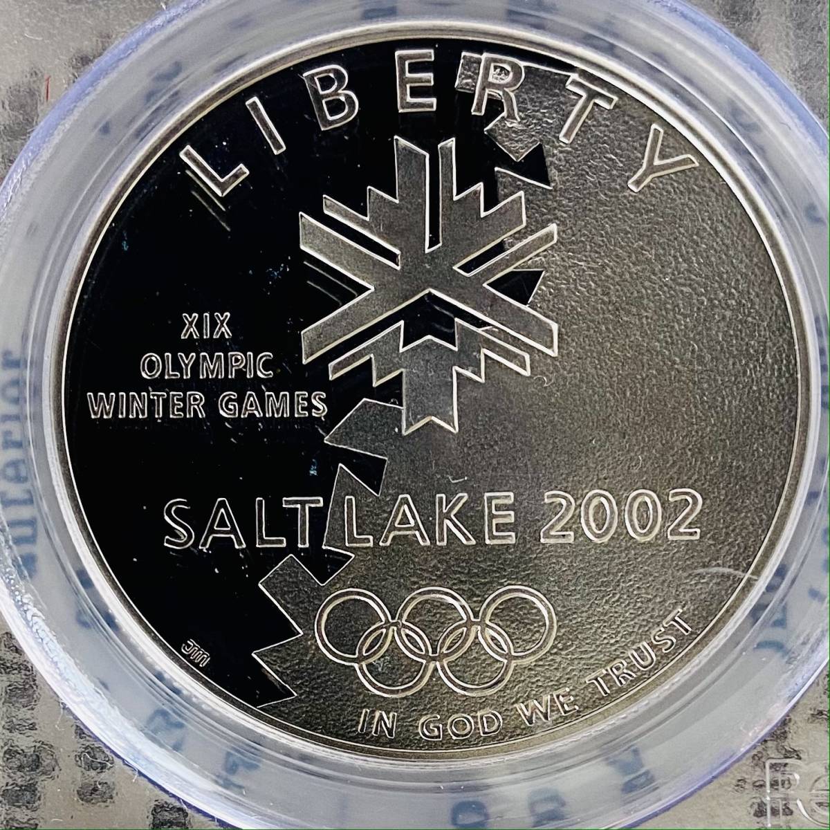 アメリカ PCGS 2002 PR69 オリンピックコイン ジョン M. マーカンティ プルーフ シルバーイーグルディープカメオ＄1コイン