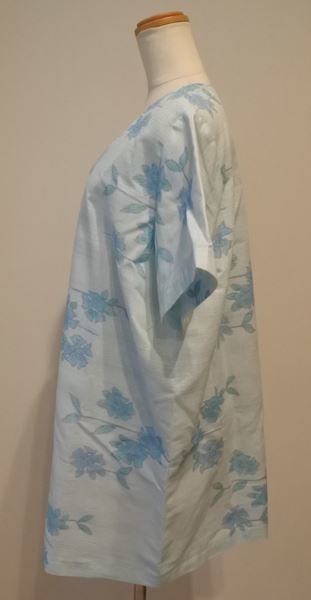  женщина одежда короткий рукав V шея ручная работа бледно-голубой лето kwmr a201kb0715