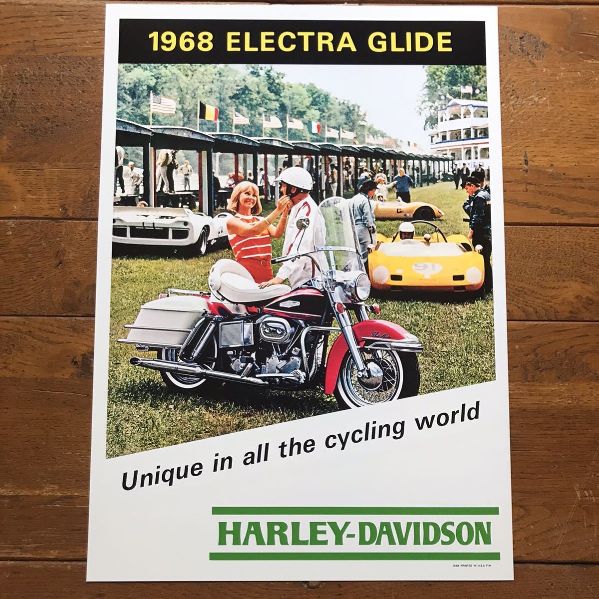 ポスター★1968 ハーレーダビッドソン エレクトラ・グライド★Harley Davidson/ショベルヘッド/AMF_画像1