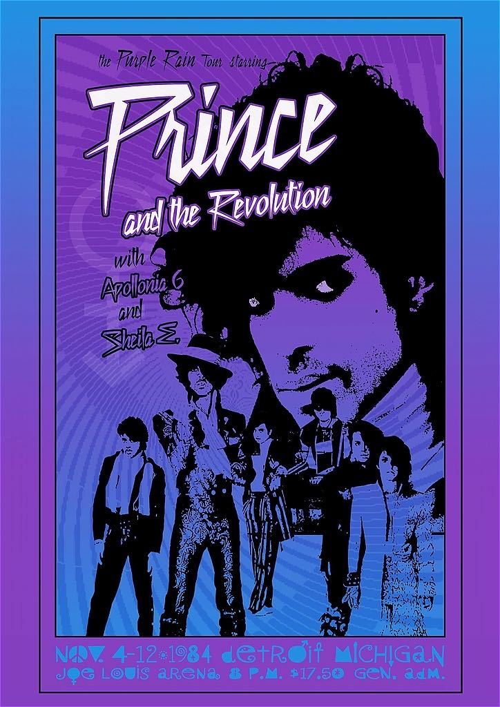 ポスター プリンス Prince 1984 パープルレイン ツアー Purple Rain 