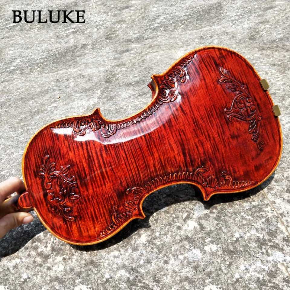 ハイグレード手彫りのバイオリン4/4 木製赤ワインバイオリンプロの楽器 ...