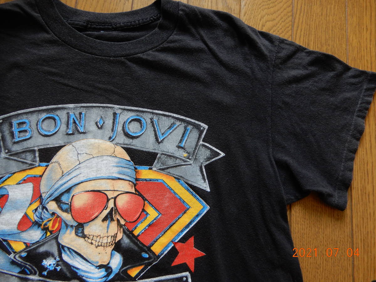 低価人気 ボロ 80s 1988年 ボンジョビ BON JOVI Tシャツ 4CNc7