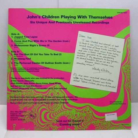 JOHN'S CHILDREN-Playing With Themselves Vol.1 (German Orig.1_画像2
