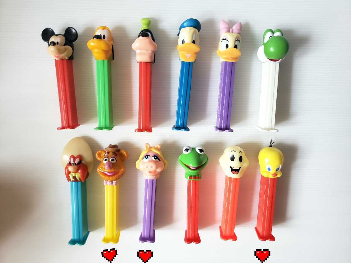 PEZ диспенсер 12 шт. комплект 1990 годы petsu Disney Улица Сезам Showa античный 1990s