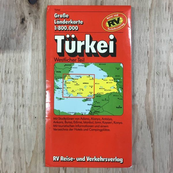 地図　トルコ西部　Turkei Westlicher Teil　ドイツ語　y00561_PE1_画像1