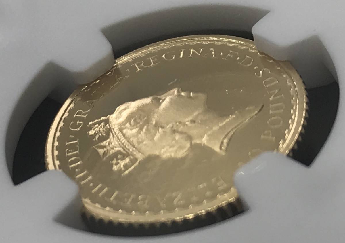 1987 年 イギリス ブリタニア 初年度 10ポンド 1/10オンス PF70 UC 最高鑑定 金貨 NGC アンティーク モダンコイン 投資 資産 保全 安全_画像10