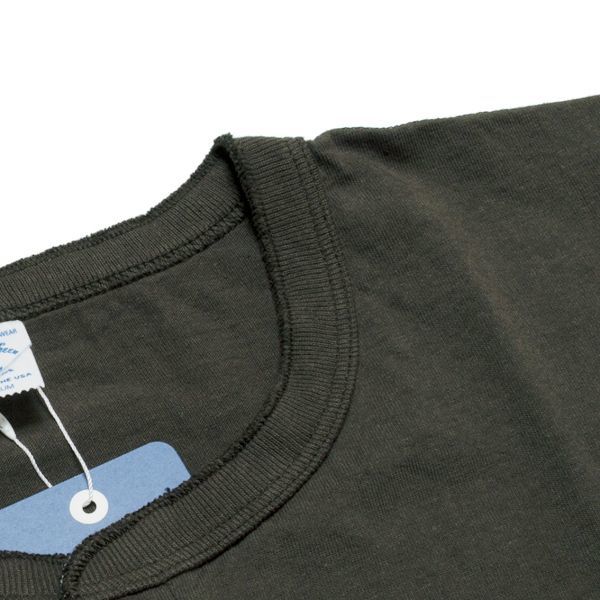 新品 Velva Sheen ヘンリーネック Tシャツ ベルバシーン 半袖 無地 アメリカ製 BK L_画像5