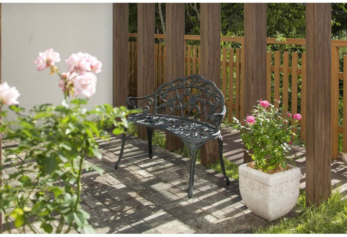 [ great popularity ]taka show (Takasho) garden furniture rose garden bench blue copper color TGF-13-01GSN