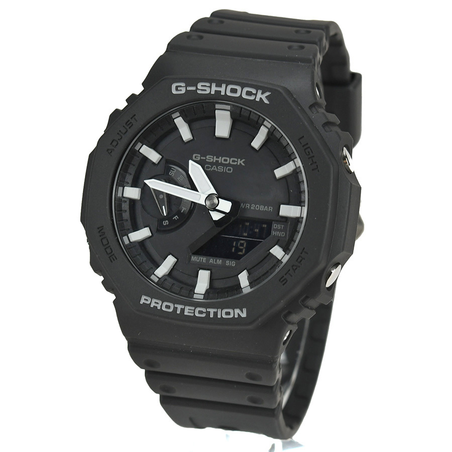 カシオ CASIO G-SHOCK ジーショック GA-2100-1AJF クォーツ ブラック デジアナ Gショック カシオーク 八角形 腕時計 メンズ 新同品_画像1