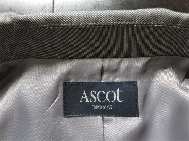 # как новый прекрасное качество прекрасный товар Tokyo стиль [ASCOT] Ascot высококлассный шелк шерсть жакет маленький размер 7 номер S глянец серый жакет j790
