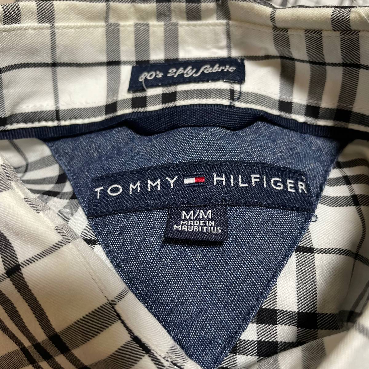 ★TOMMY HILFIGER 80's 2ply fabric チェック 半袖シャツ_画像7