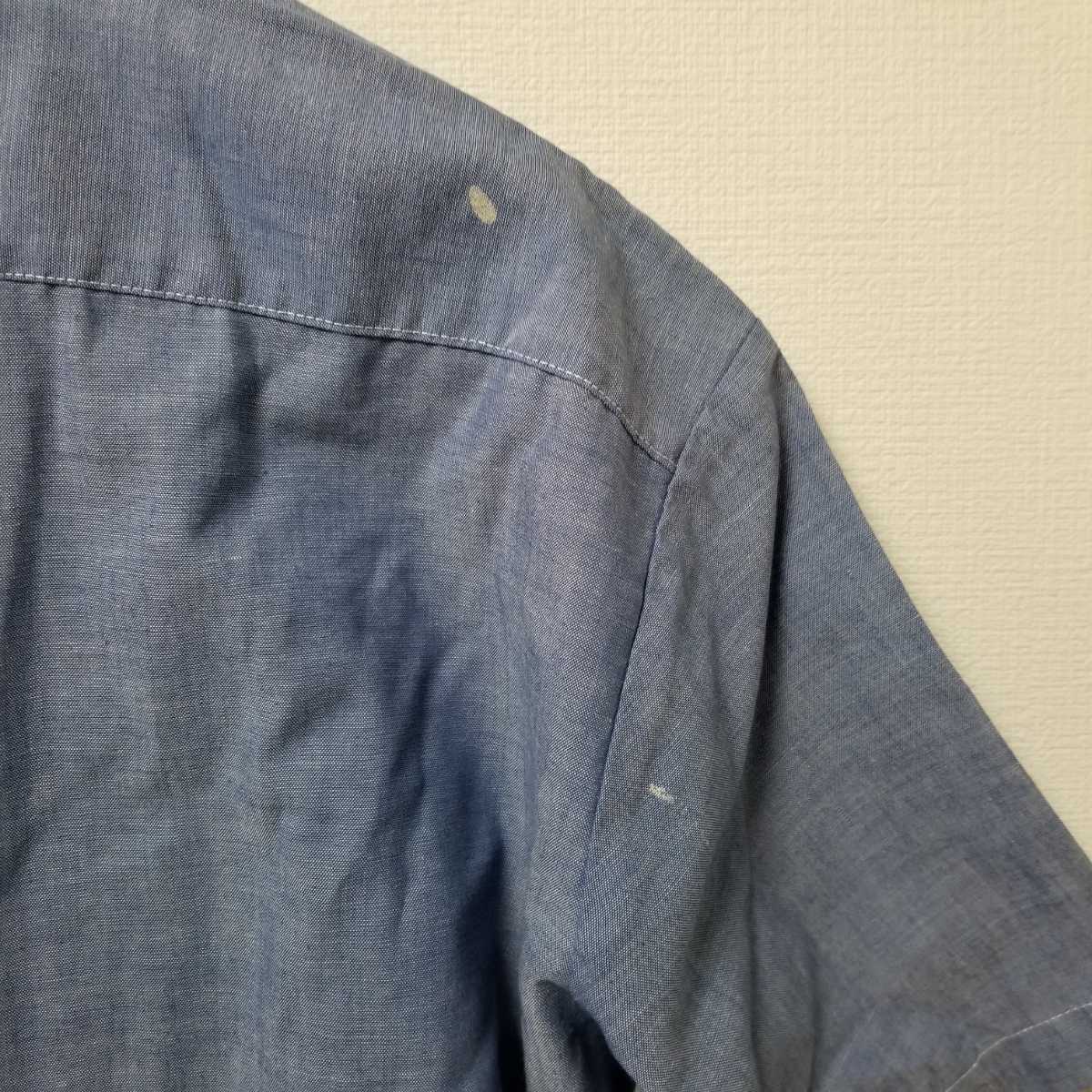 BIG MAC ビックマック コットン 半袖 シャンブレーシャツ サイズXL位 03G1614_画像9