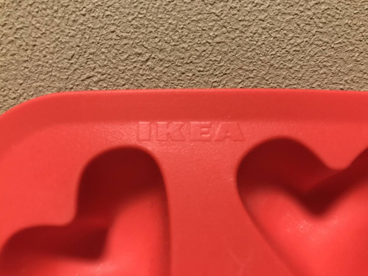  Heart type silicon ice tray icemaker plate IKEA Ikea red red Northern Europe pretty simple kitchen square 